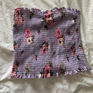 flower print tube top